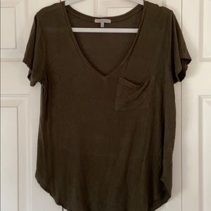 Simple Olive Green Pocket Tee